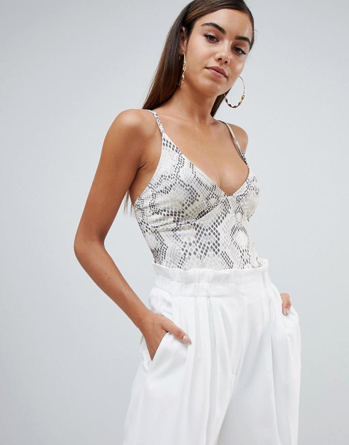 Missguided Snake Print Cami Body - Multi