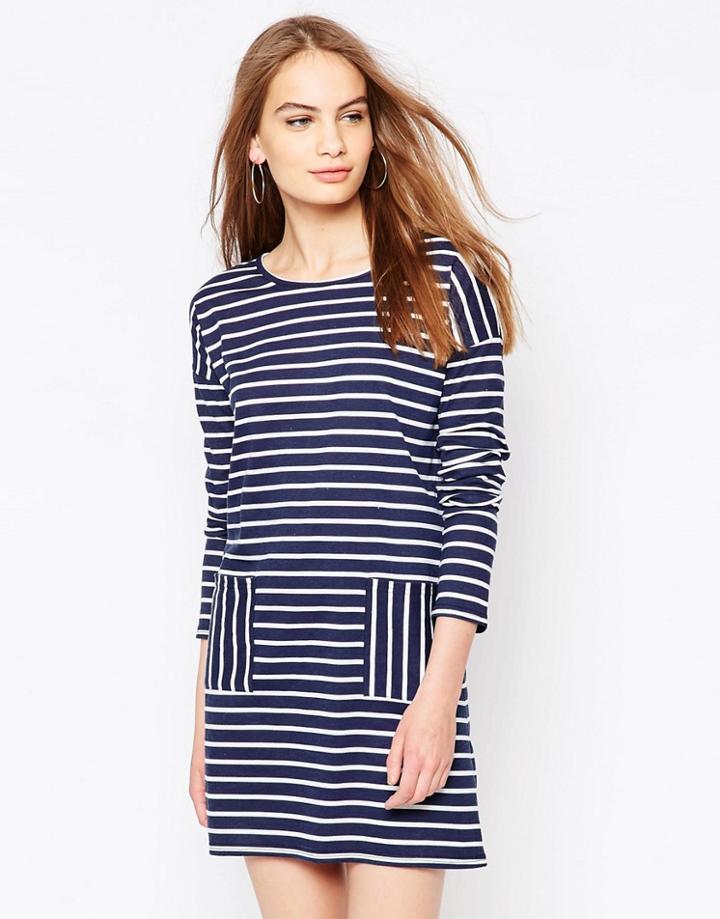 Daisy Street Shift Dress In Stripe