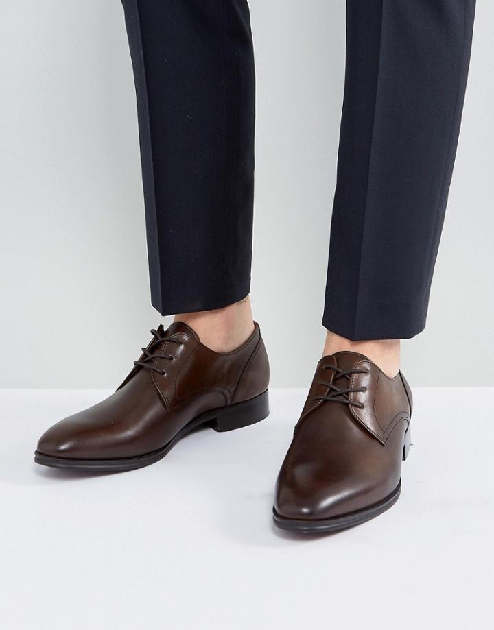 Aldo Lauriano Derby Leather Shoes In Brown - Brown