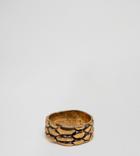 Designb Patterned Band Ring In Gold Exclusive To Asos - Gold