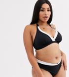 Dorina Curve Plunge Bikini Top In Monochrome-black