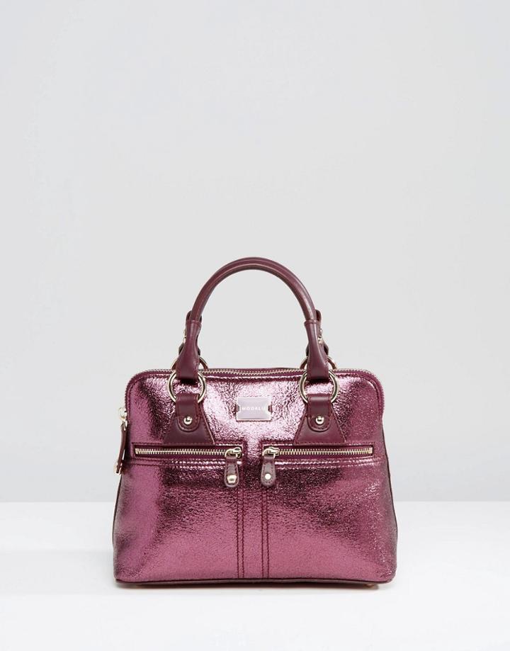 Modalu Micro Pippa Leather Grab Bag - Red