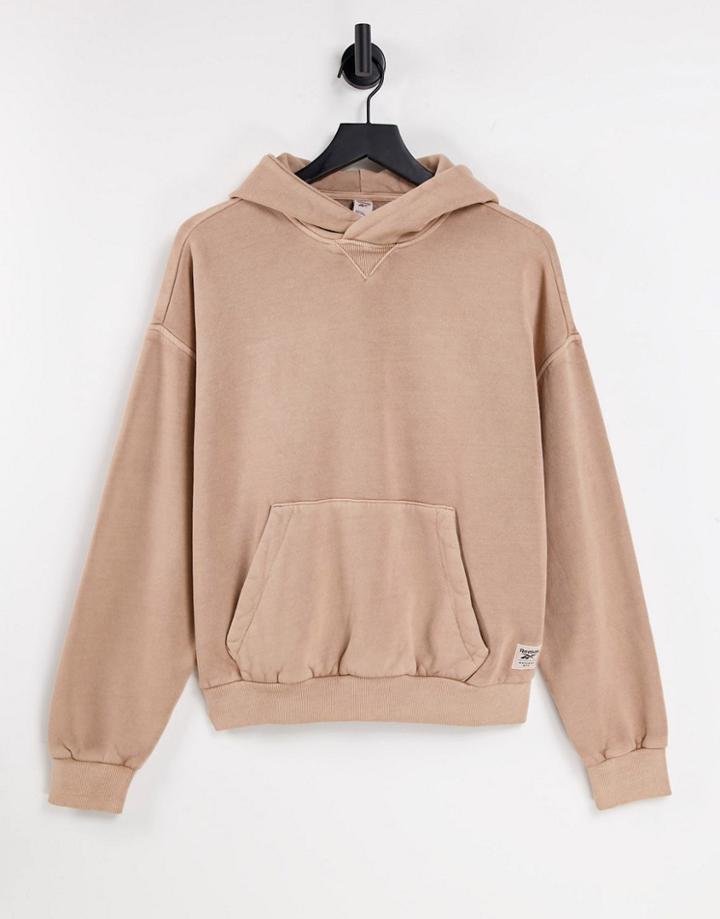 Reebok Natural Dye Hoodie In Sepia-brown