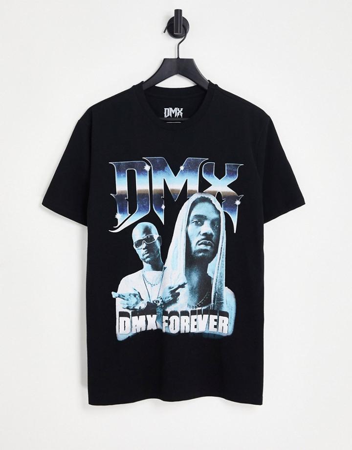 Pull & Bear X Dmx Printed T-shirt In Black