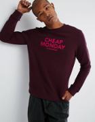 Cheap Monday Worth Sweater Doodle Logo - Red