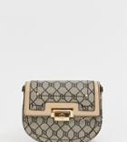 River Island Monogram Belt Bag - Brown