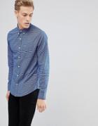 Hollister Buttondown Slim Fit Oxford Shirt Seagull Logo In Blue Gingham - Blue