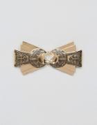 Asos Bow Tie Pin Badge In Gold - Gold