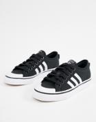 Adidas Originals Black And White Nizza Sneakers - Black