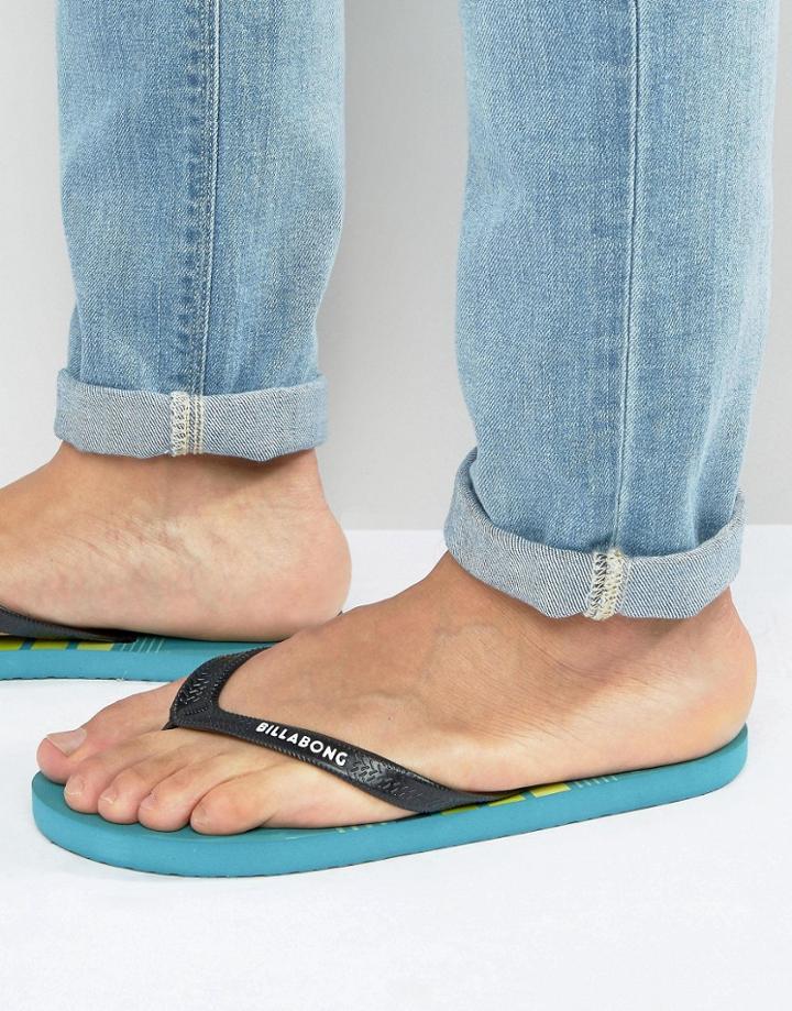 Billabong Tapa Stripe Flip Flops - Green