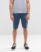Blend Raw Hem Sweat Shorts In Blue - Ensign Blue