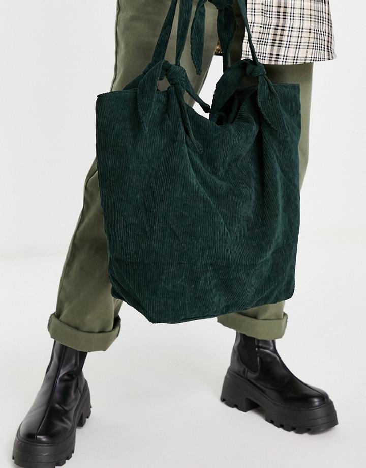 Svnx Cord Tote In Dark Green
