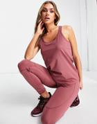 Urban Threads Gym Tank Top In Dusky Pink - Part Of A Set