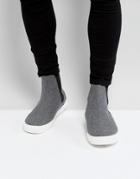 Asos Chelsea Sneakers In Gray Warm Handle - Gray