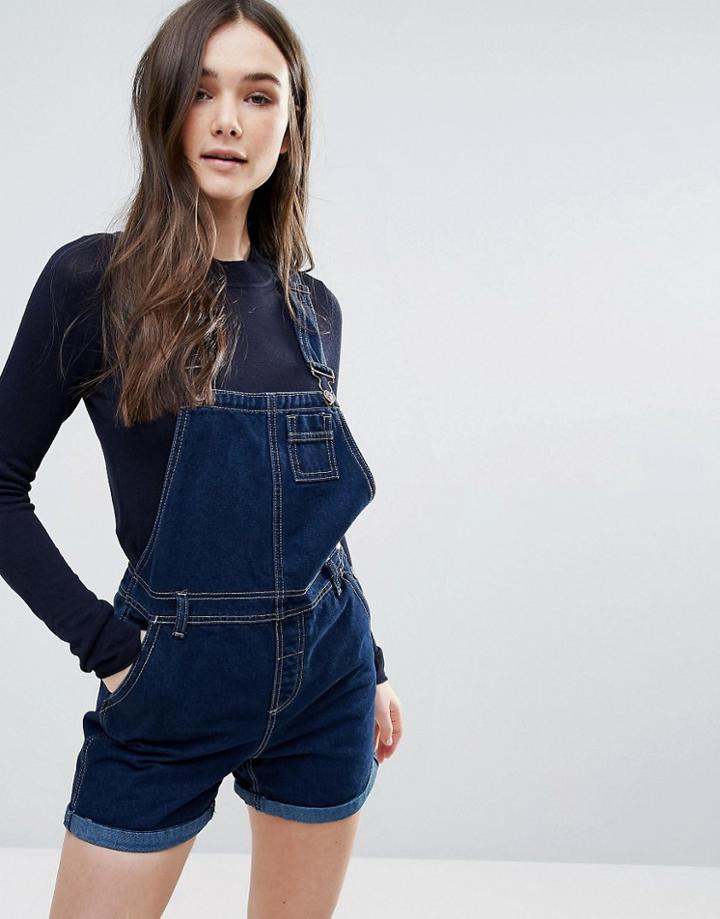 Brave Soul Denim Overalls - Blue