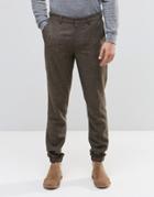 Asos Skinny Smart Heritage Jogger In Khaki - Khaki