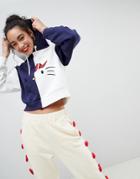 Hello Kitty X Asos Cropped Color Block Hoodie - Multi