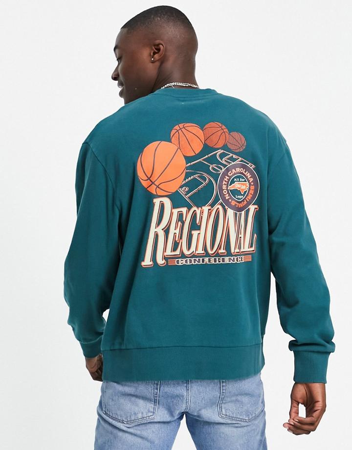 Topman Regional Basketball Sweat In Green