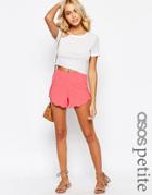 Asos Petite Scallop Hem Jersey Shorts - Black $15.00