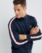 Abercrombie & Fitch Logo Side Tape Tricot Track Jacket In Navy - Navy