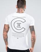Crosshatch Logo Back Print T-shirt - White