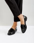 Asos Munch Loafer Flat Shoes - Black