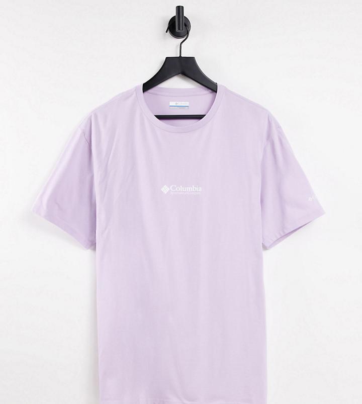 Columbia Csc Basic Logo T-shirt In Lilac Exclusive At Asos-purple