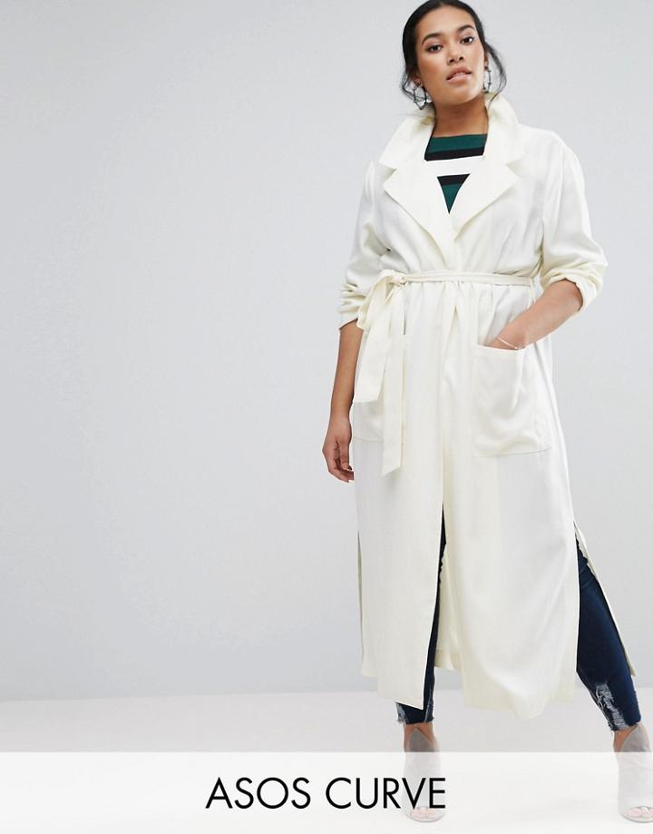 Asos Curve Soft Drape Kimono - Cream