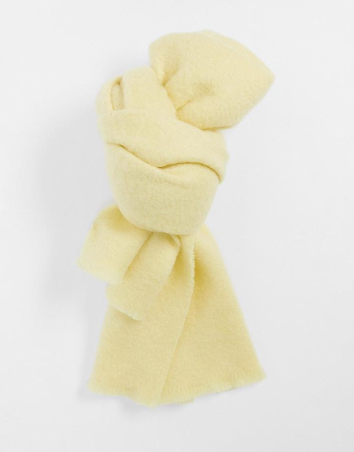 & Other Stories Knitted Scarf In Yellow