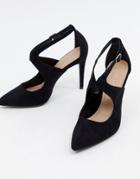 New Look High Pointed Court Shoe - Black