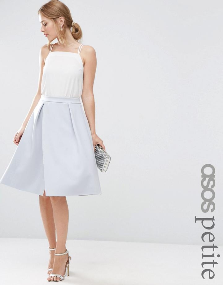 Asos Petite Scuba Prom Skirt With Wrap - Pink