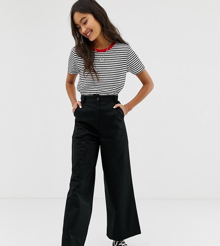 People Tree Cropped Wide Leg Pants - Black