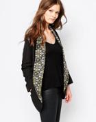 Traffic People Baggers Jacket With Jacquard Lapels - Black