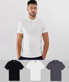 Asos Design Polo 3 Pack Multipack Saving - Multi