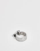 Icon Brand Screw Detail Band Ring In Silver - Silver