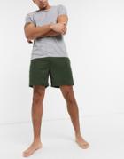 Loungeable Lounge Shorts In Khaki-green