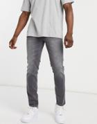 New Look Slim Jeans In Washed Gray-grey