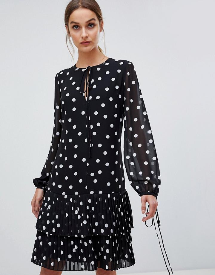 Hugo Spotty Smock Dress-black