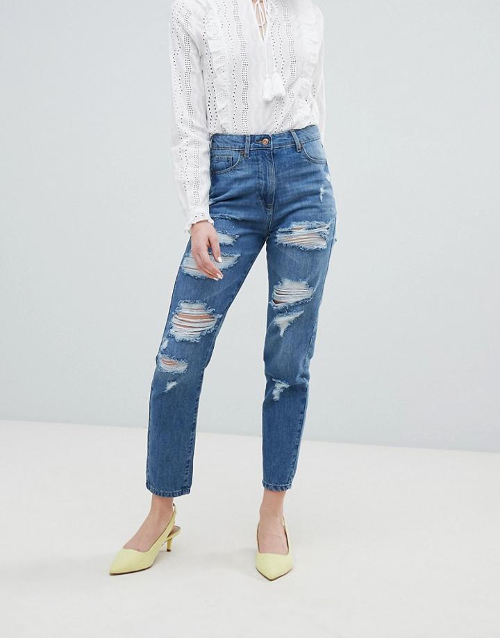 Parisian Ripped Boyfriend Jeans