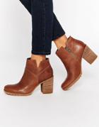 Timberland Swazey Beige Heeled Ankle Boots - Wheat