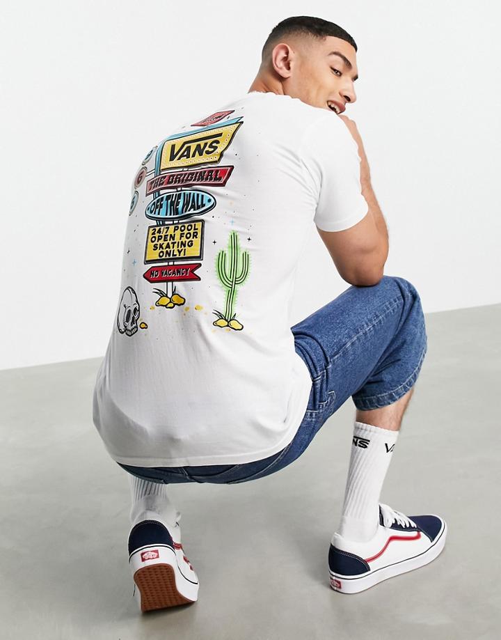 Vans Motel 1966 Back Print T-shirt In White