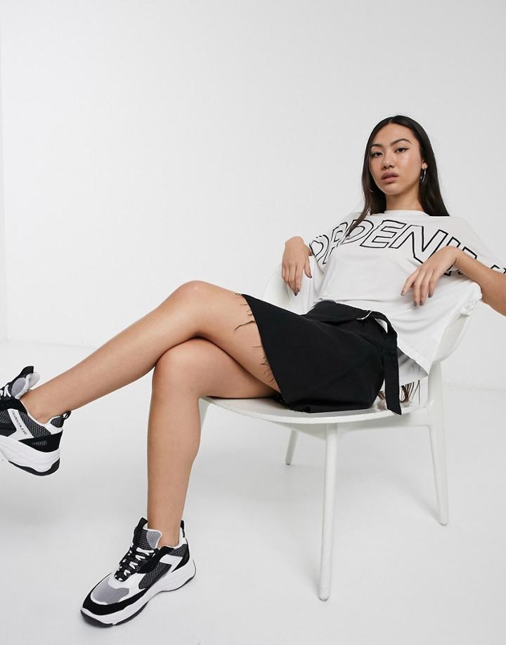 Dr Denim Daly Denim Skirt In Black