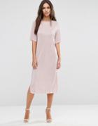 Asos Pliss T-shirt Dress - Pink