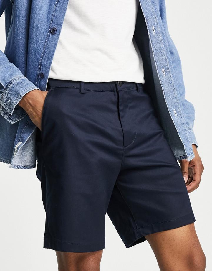 Selected Homme Loose Fit Chino Shorts In Navy