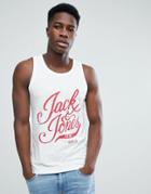 Jack & Jones Originals Tank With Logo - White