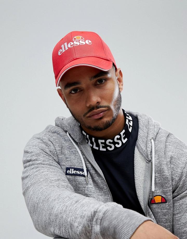 Ellesse Snapback Cap With Logo In Red - Red