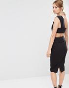 Finders Keepers Pencil Dress With Back Detail - Black