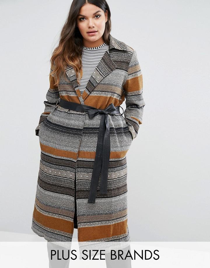 Elvi Belted Trench - Multi