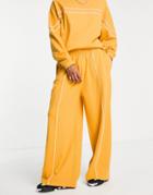 Asos Design Oversized Wide Leg Sweatpants In Yellow - Part Of A Set