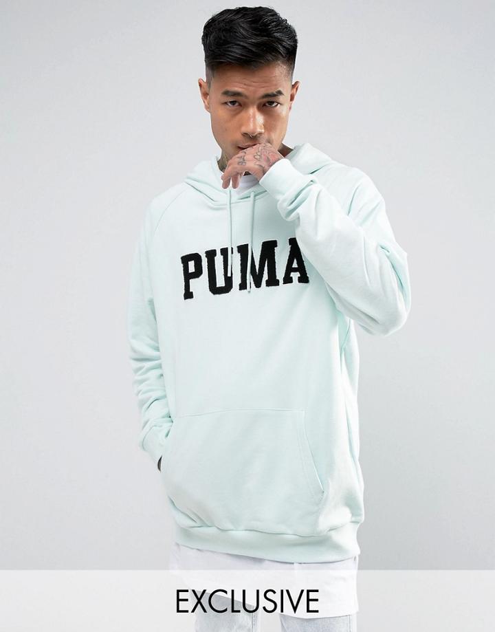 Puma Skate Hoodie With Large Logo In Blue Exclusive To Asos - Blue